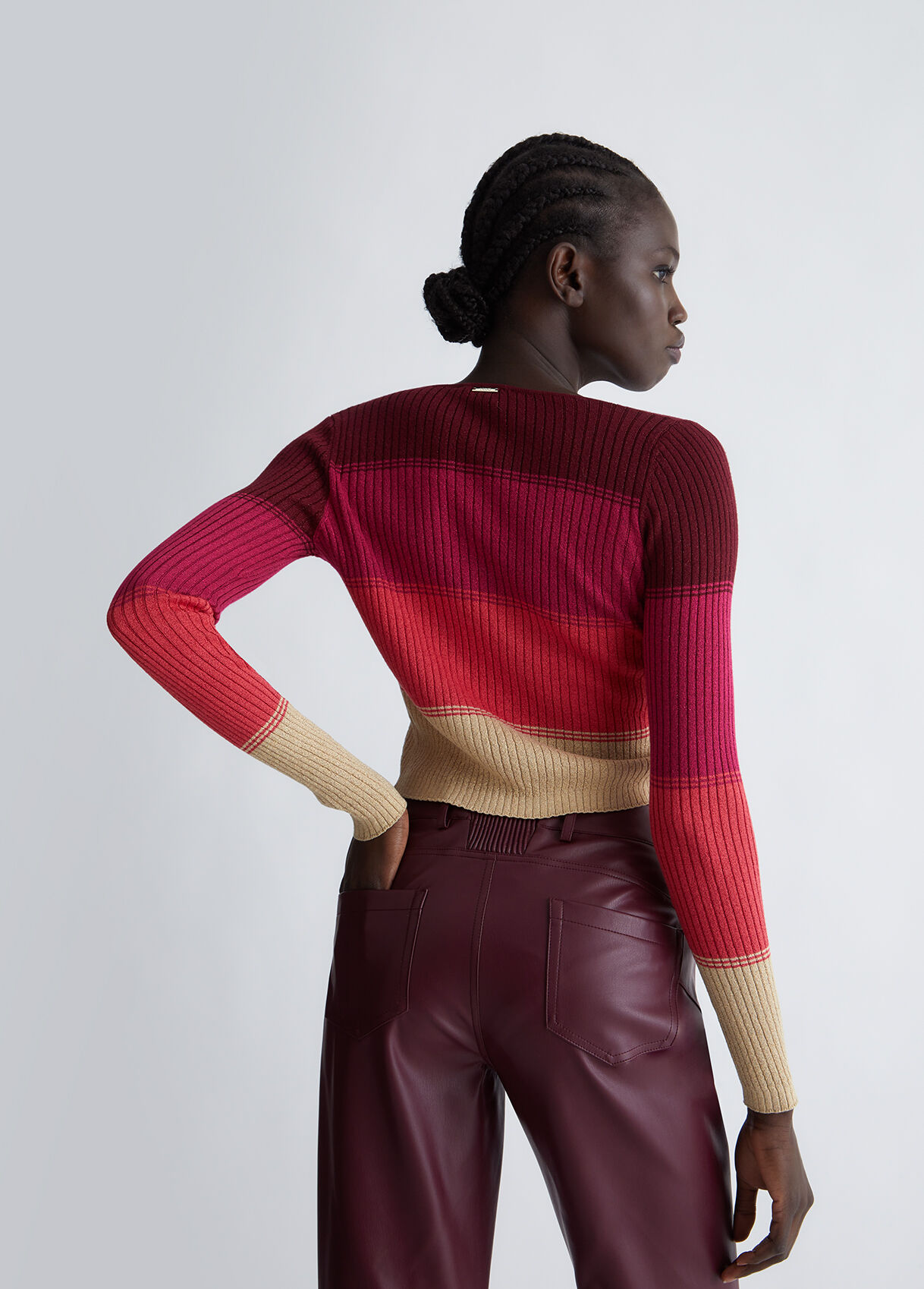 Eco-friendly striped sweater