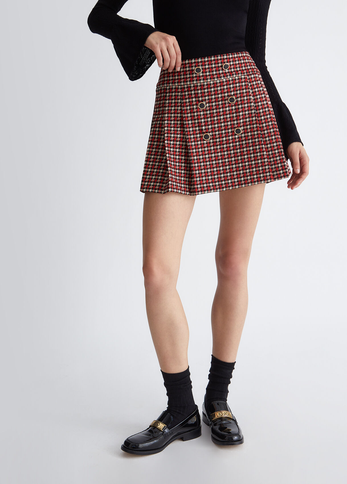 Houndstooth miniskirt