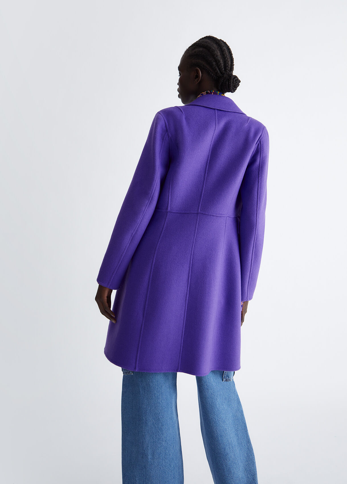 Short wool-blend coat
