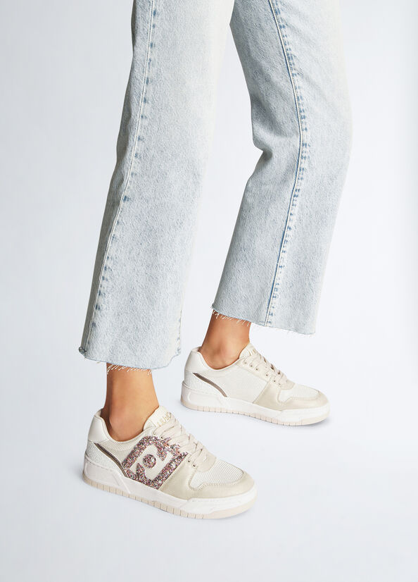 Sneakers basket con glitter