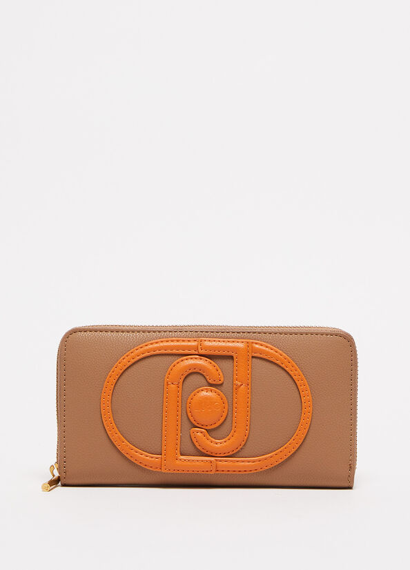 Portafoglio zip around con logo