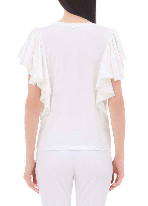 T-shirt con volants