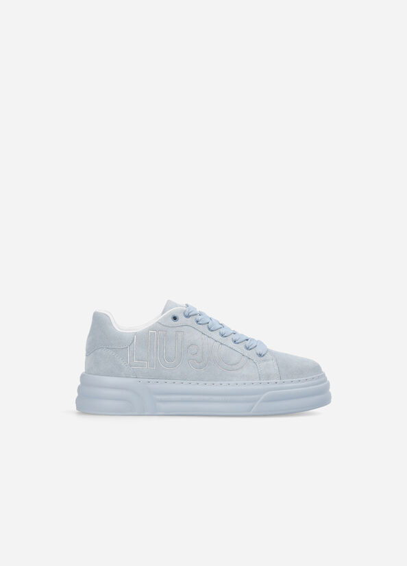 Sneakers platform con maxi logo