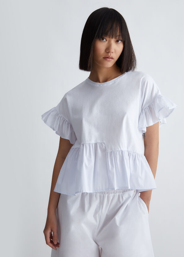 T-shirt con volants