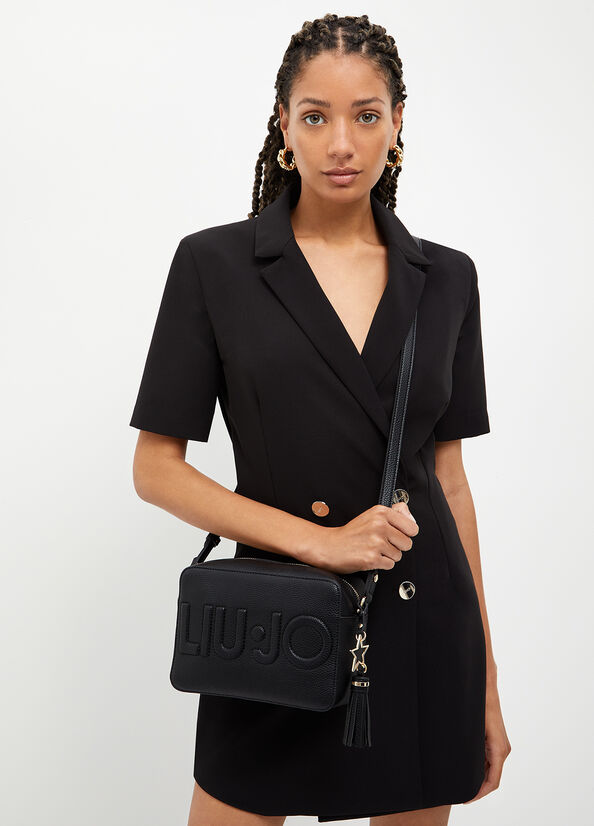 Borsa a tracolla con maxi logo