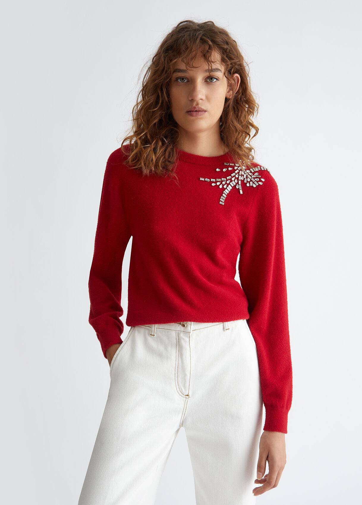 Jumper with gemstones