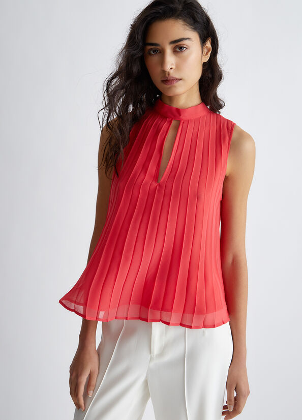 Top plissé in georgette