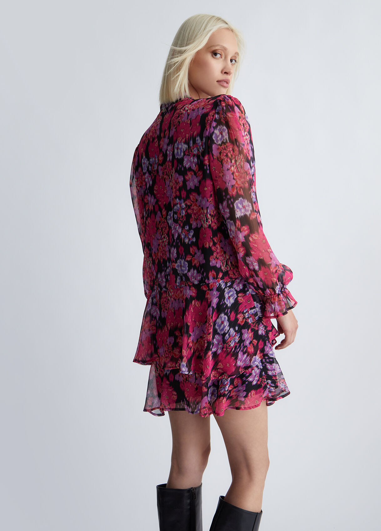 Floral shirt dress