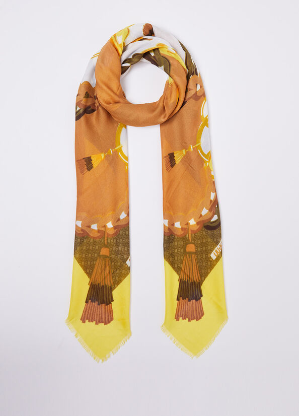 Foulard con stampa grafica