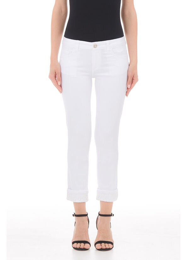 Pantalone skinny con pizzo