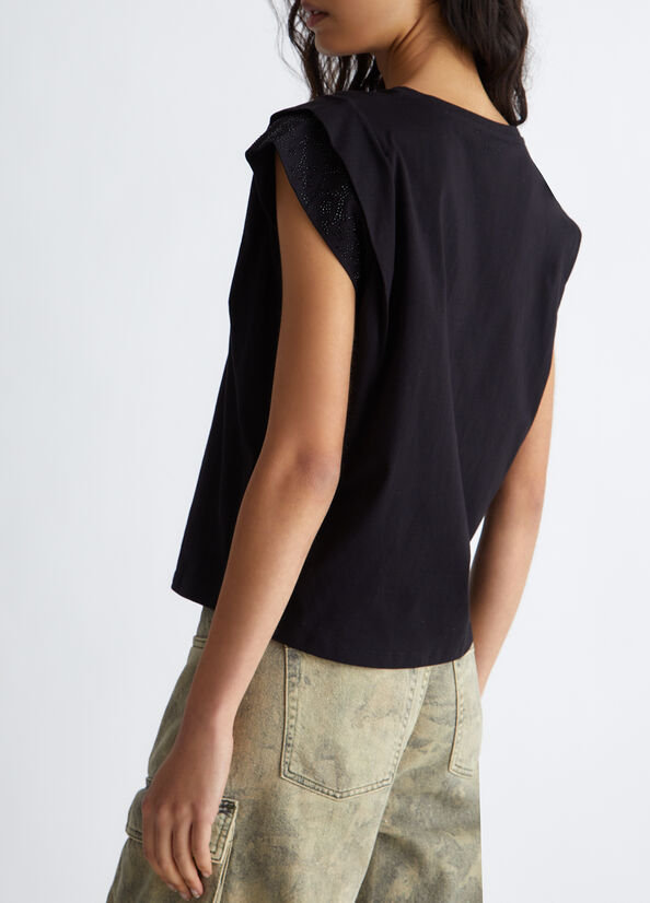 T-shirt ecosostenibile con strass