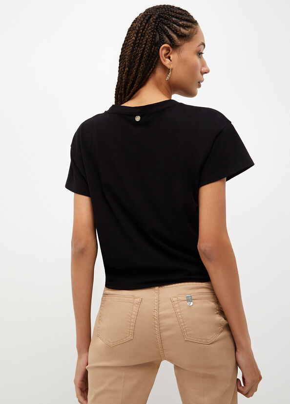 T-shirt con stampa foulard