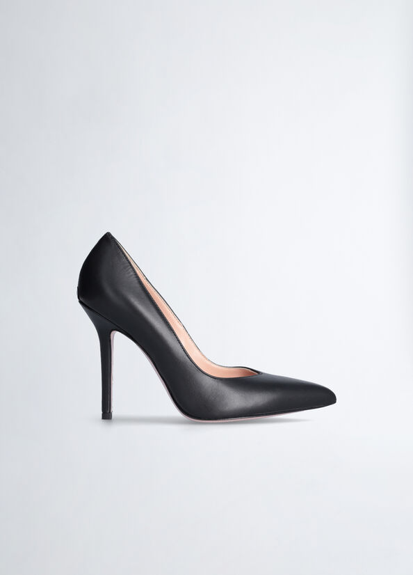 Décolleté nere in pelle