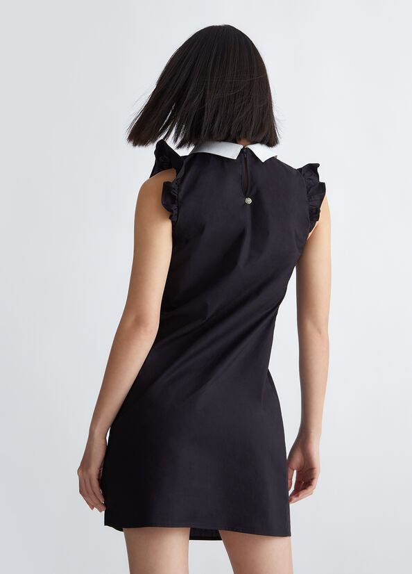Vestito corto in popeline