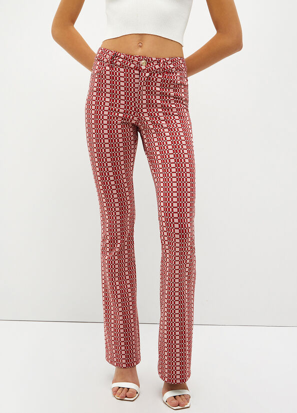 Pantaloni Optical jacquard
