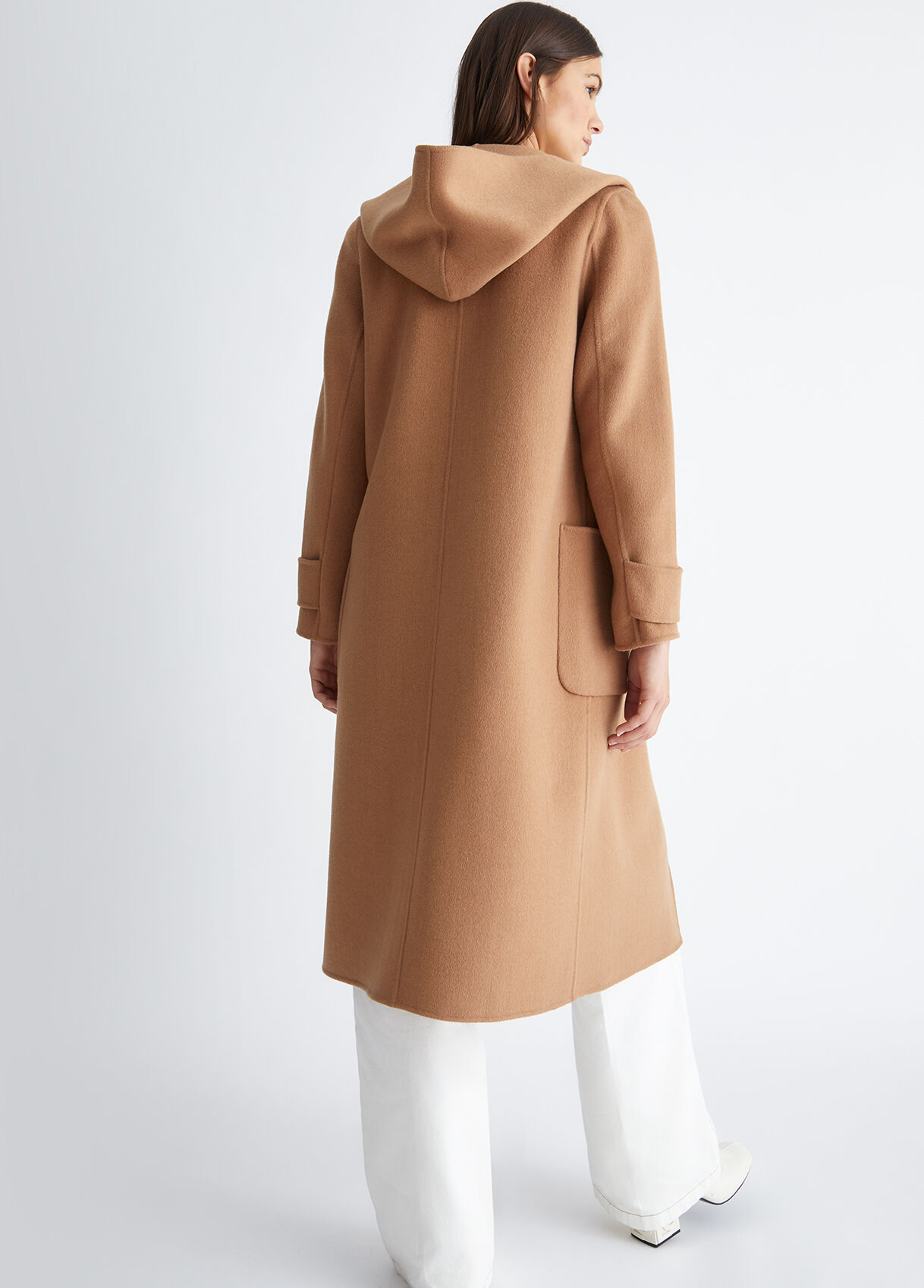 Wool blend camel coat