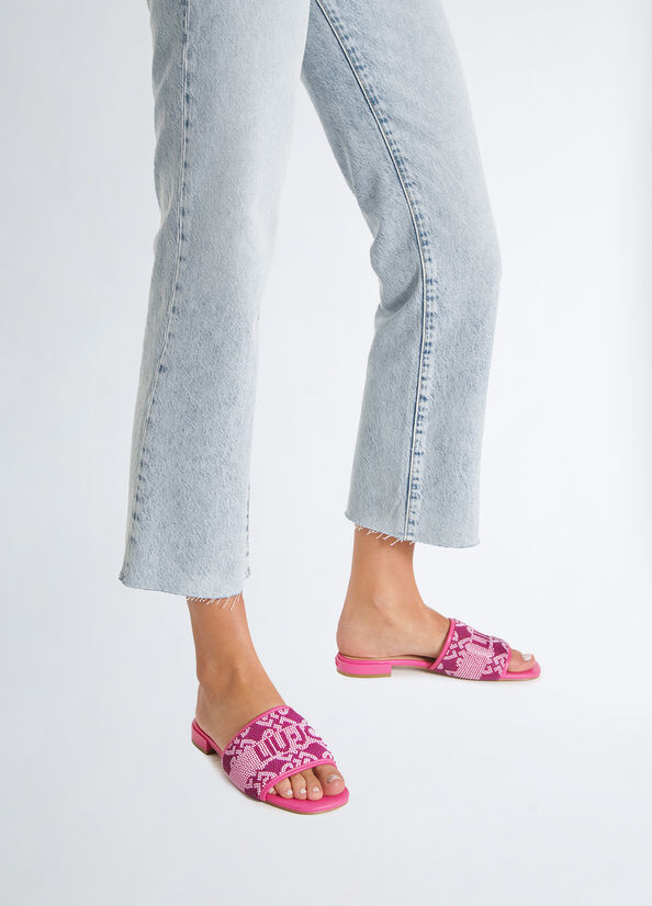 Sandali flat con logo monogram