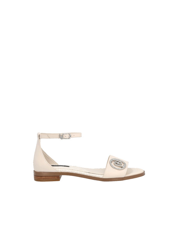 Sandali flat in pelle