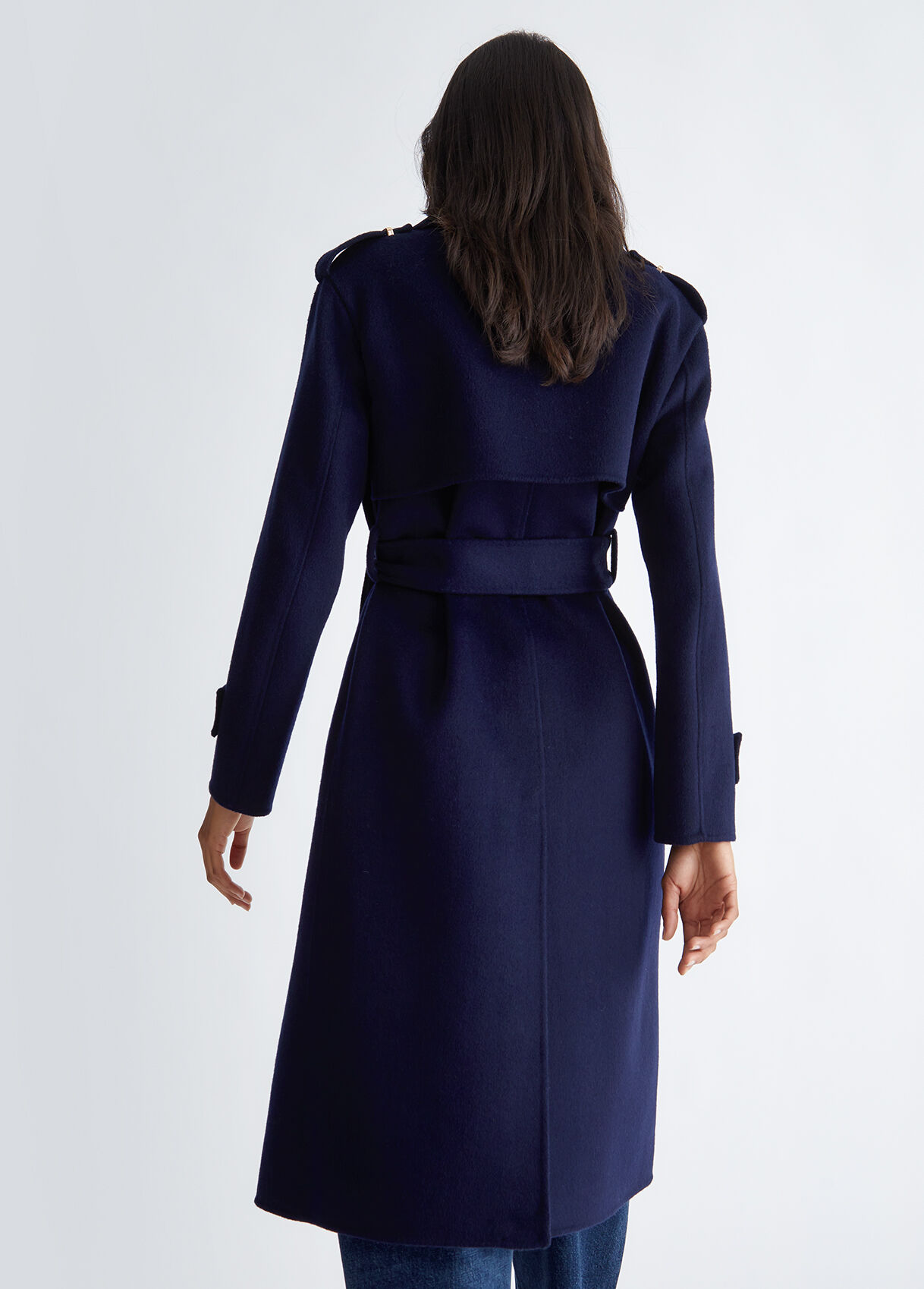 Wool blend trench coat