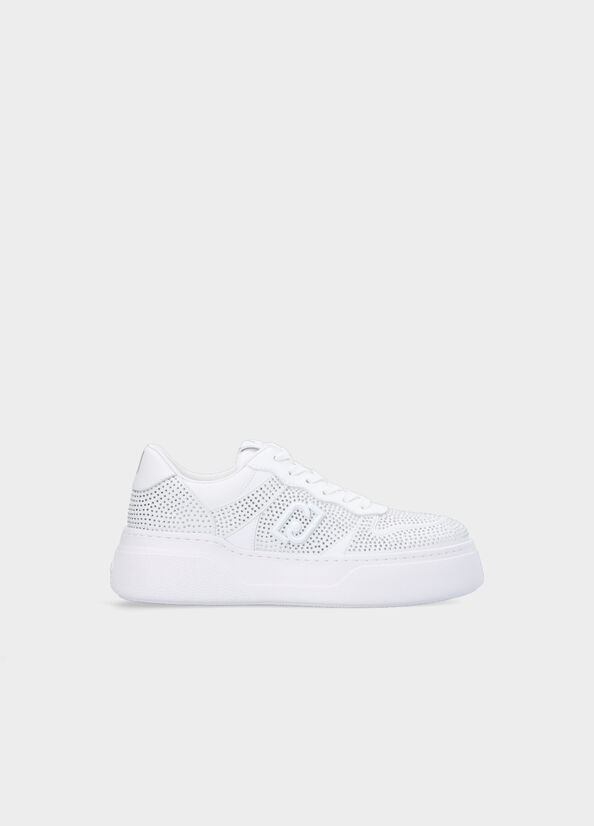 Sneakers rosa con strass