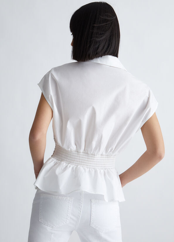 Blusa in popeline di cotone