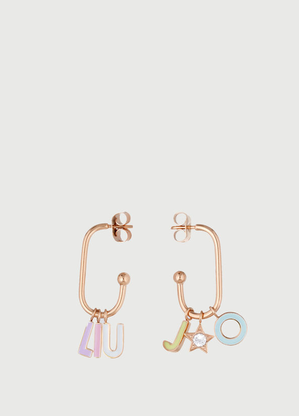 Orecchini con charms logo
