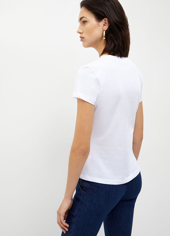 T-shirt con cuore e logo