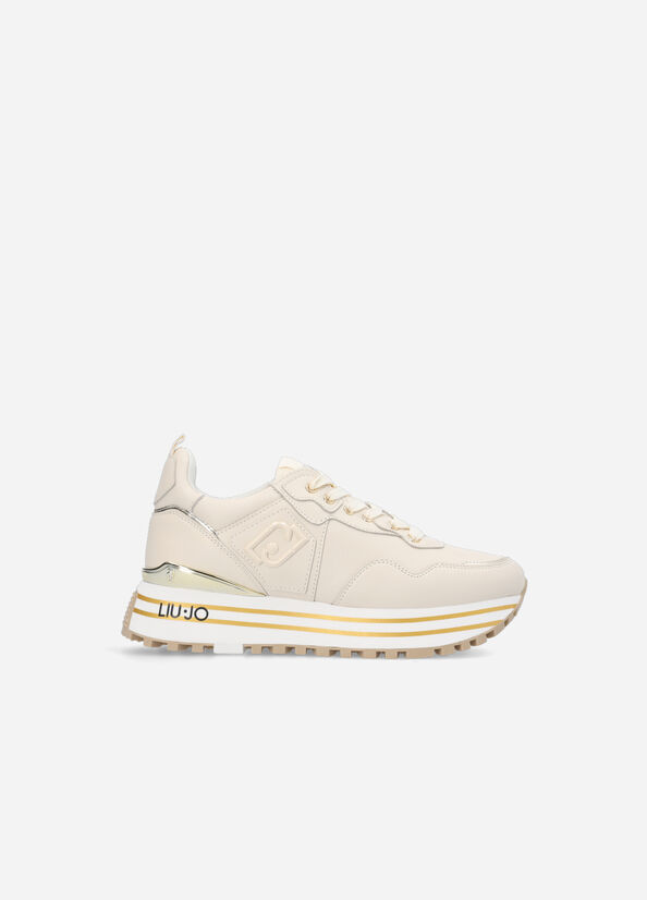 Sneakers platform in pelle