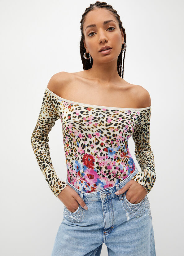 Maglia animalier floreale