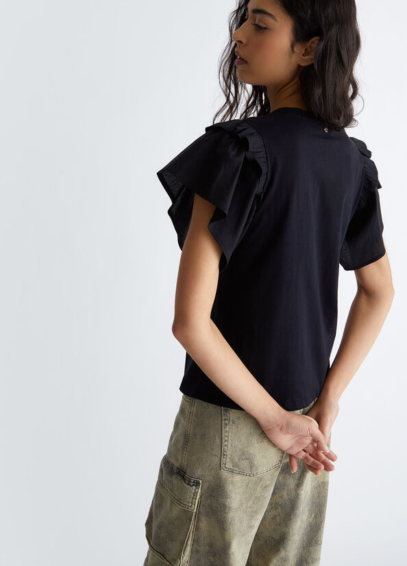T-shirt con ricami gioiello