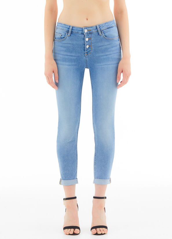 Jeans skinny a vita alta