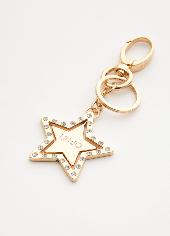 Portachiavi con stella e strass