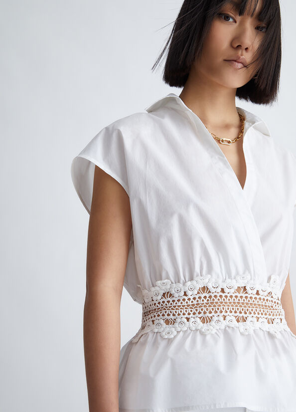 Blusa in popeline di cotone