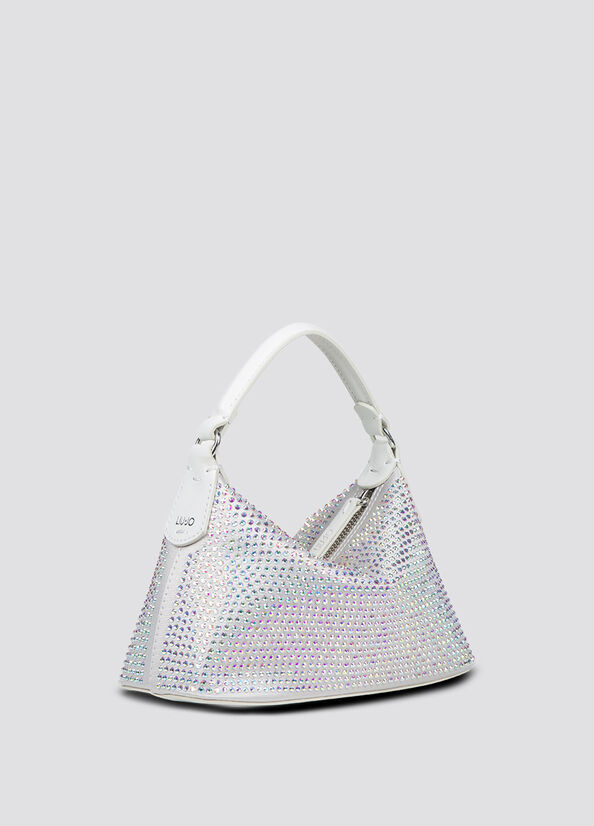 Borsa hobo mini con strass