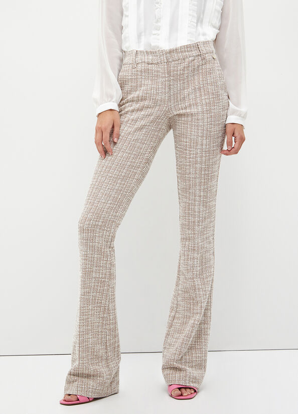 Pantaloni check in stuoia
