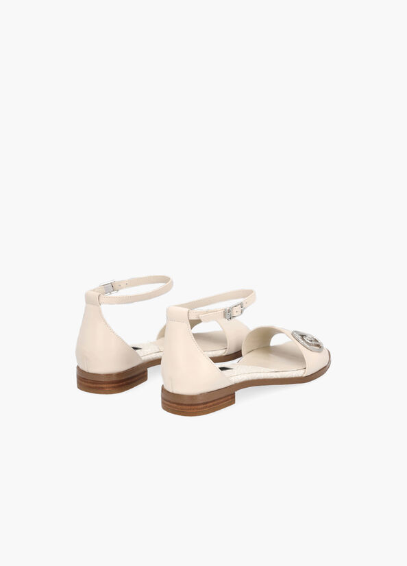 Sandali flat in pelle