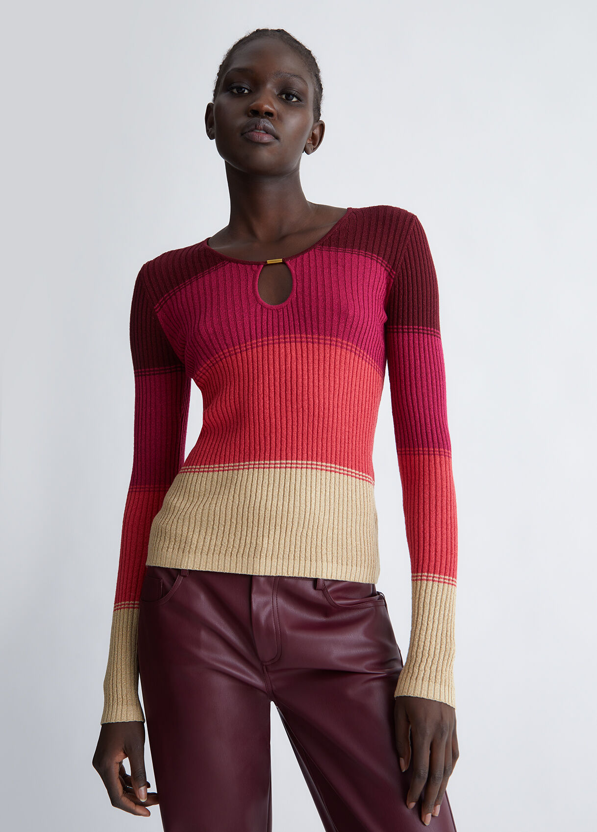 Eco-friendly striped sweater