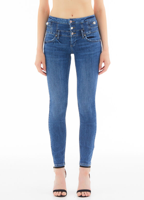 Jeans skinny a vita alta