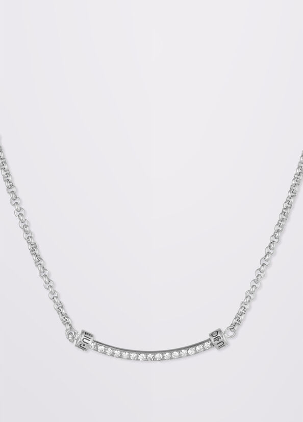 Collana con logo e strass