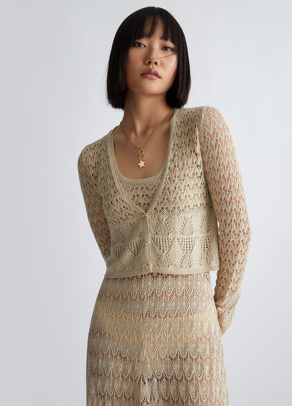 Cardigan crochet ecosostenibile
