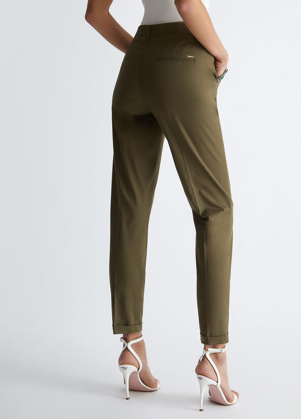 Pantaloni chino con strass