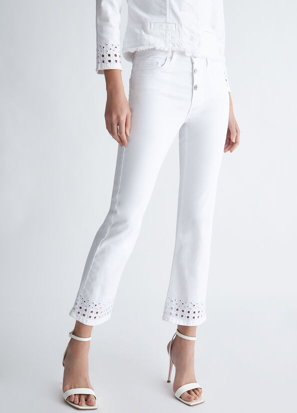 Pantaloni Bottom Up con ricamo
