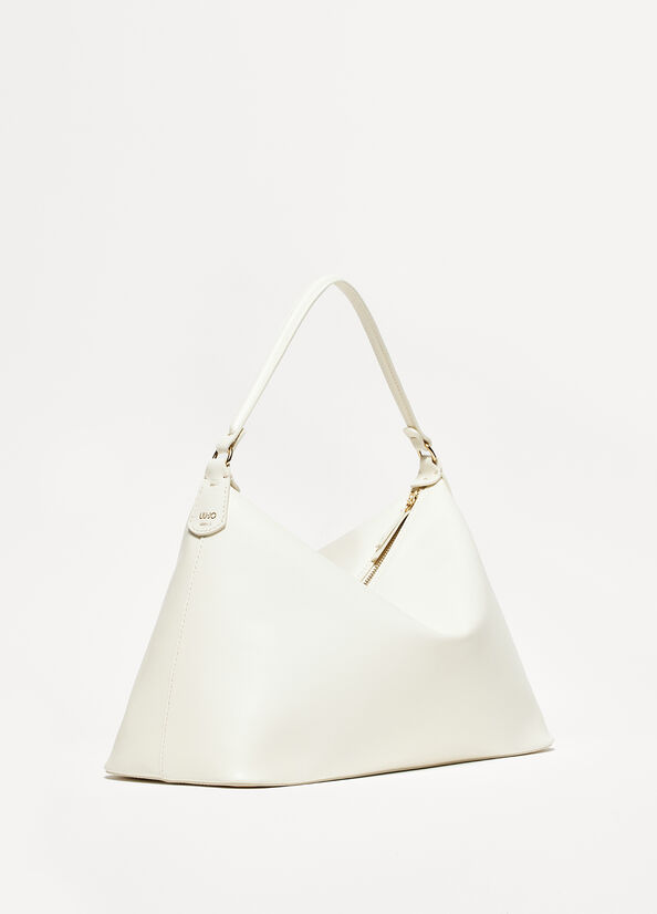 Borsa hobo large in vera pelle