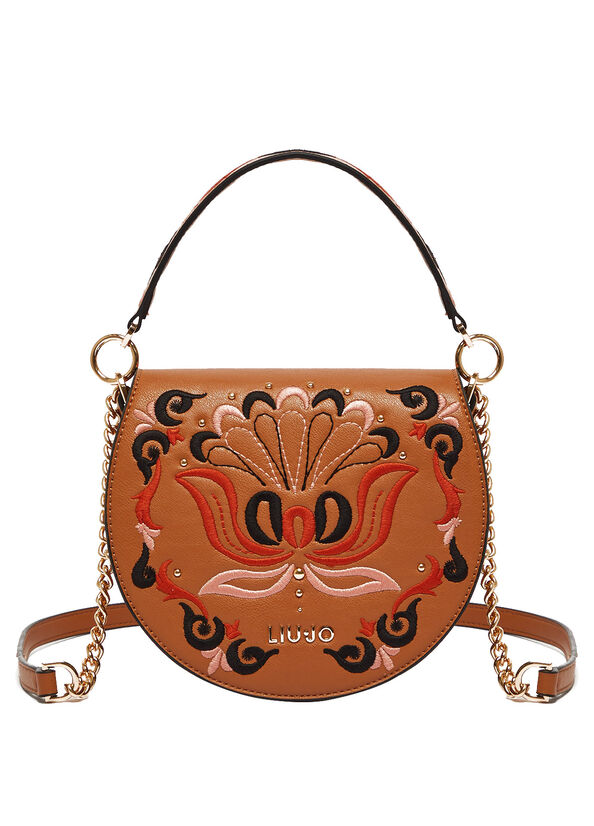 Borsa a tracolla con ricamo