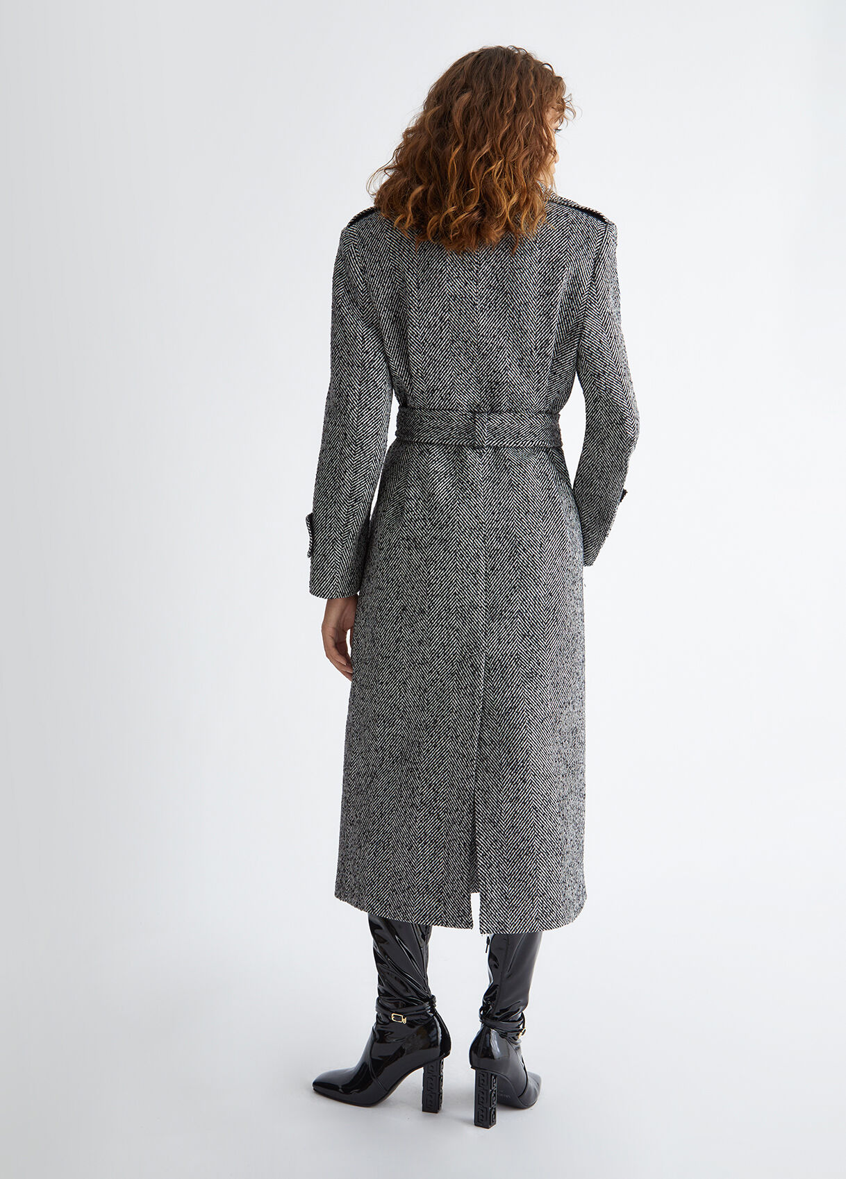 Long chevron coat