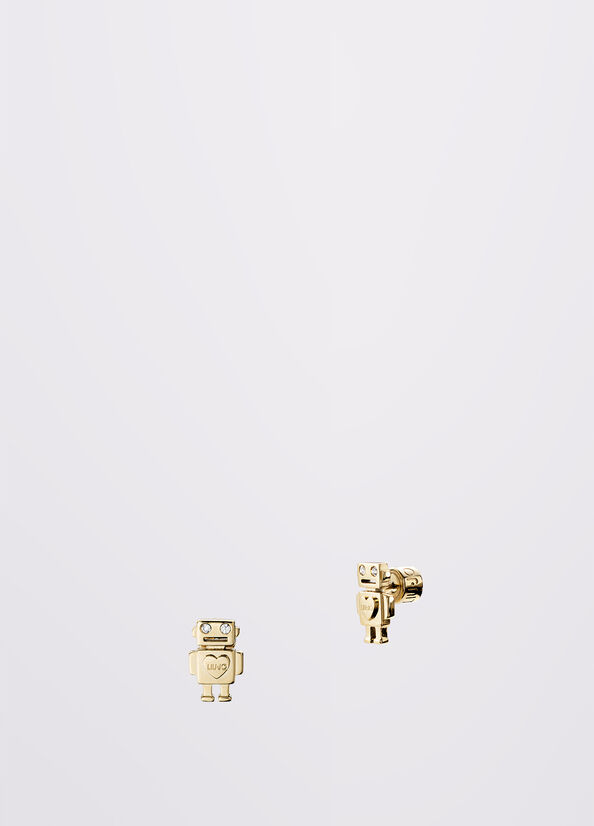 Orecchini robot con strass