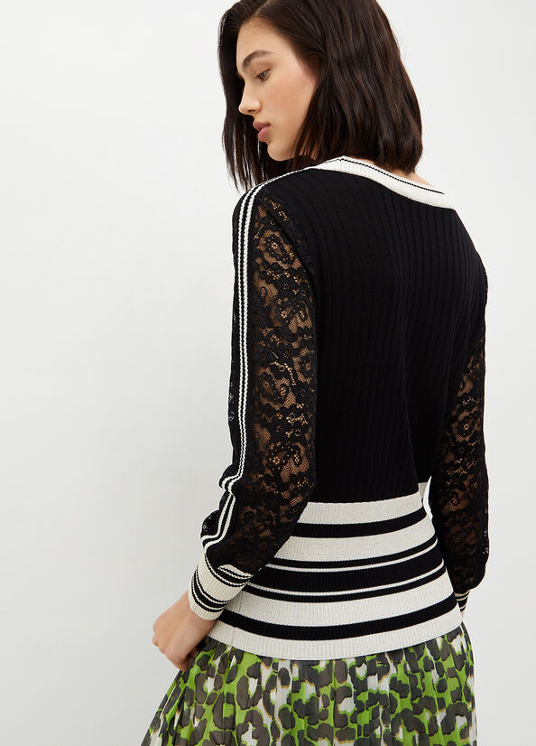 Cardigan nero ecosostenibile