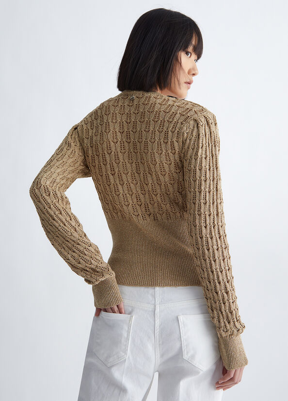 Maglia scollo a V in lurex®