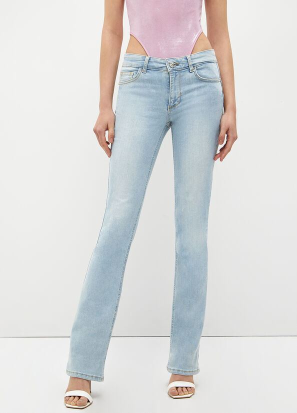 Jeans bootcut in denim stretch