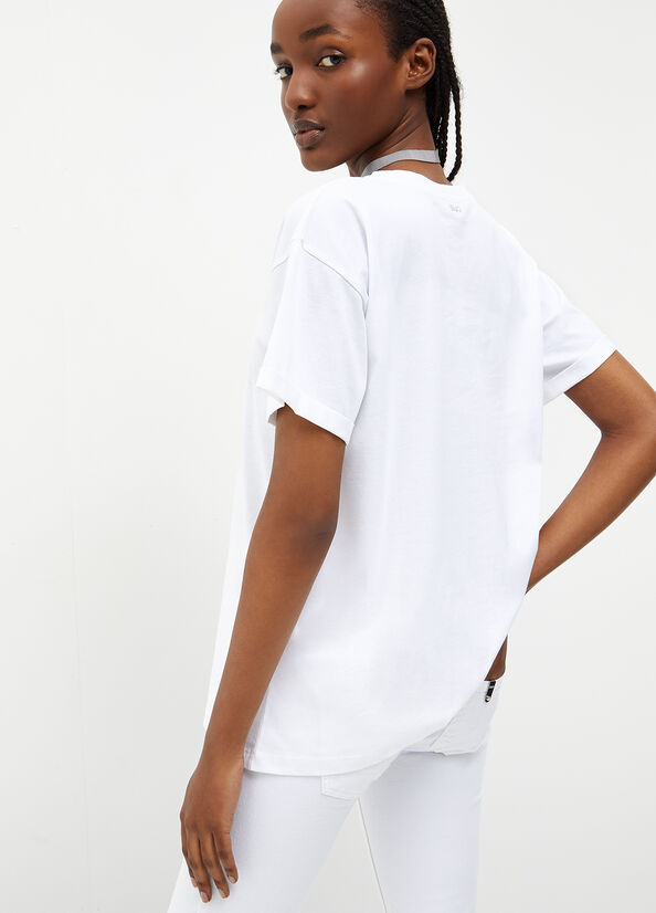 T-shirt ecosostenibile con strass